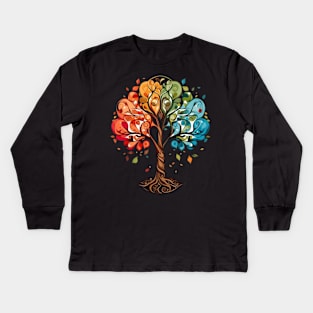 Tree of Life - Celtic Symbol Art Kids Long Sleeve T-Shirt